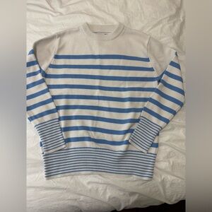 Addison Bay Women's Crewneck in Blue and White Stripes